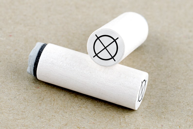 Laundry Symbol Mini Rubber Stamp Do Not Dry Clean \u00d8 1,1 cm
