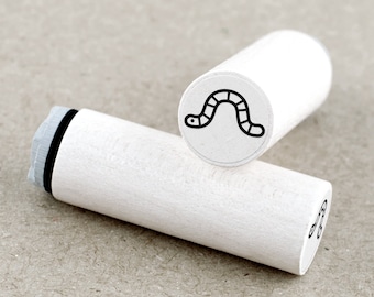 Mini Rubber Stamp Earthworm