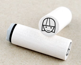 Mini Rubber Stamp Girl