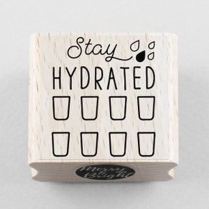 Rubber Stamp Stay Hydrated 35 x 35 mm