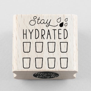 Rubber Stamp Stay Hydrated 35 x 35 mm