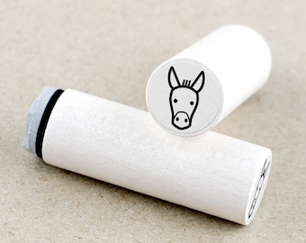 Mini Rubber Stamp Donkey