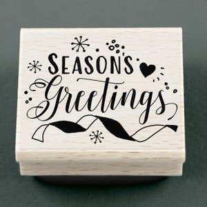 Rubber Stamp Season's Greetings 50 x 40 mm
