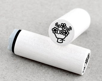 Mini Rubber Stamp Flower Bouquet