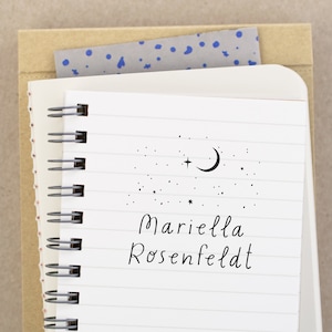 Großer Namens-Stempel Sparkling Stars x Vorname und Nachname