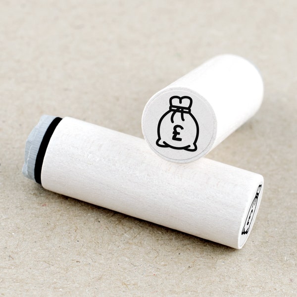 Ministempel Geldsack Pfund