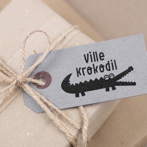 Großer Namens-Stempel Krokodile x Vorname und Nachname
