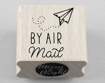 Rubber Stamp By Air Mail 30 x 30 mm