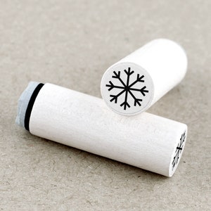 Mini Rubber Stamp Snowflake Ø 1,1 cm