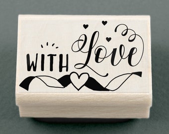 Rubber Stamp With Love 40 x 25 mm