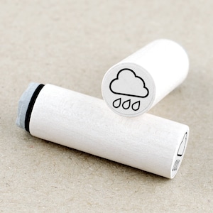 Mini Rubber Stamp Rain Cloud