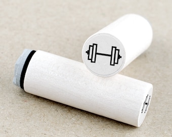 Mini Rubber Stamp Dumbbell