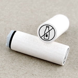 Mini Rubber Stamp Lactose Free Sign