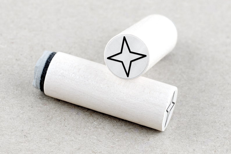 Mini Rubber Stamp Sparkle Star \u00d8 1,1 cm