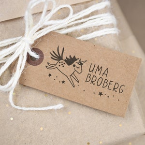 Timbro con nome grande unicorni x nome e cognome