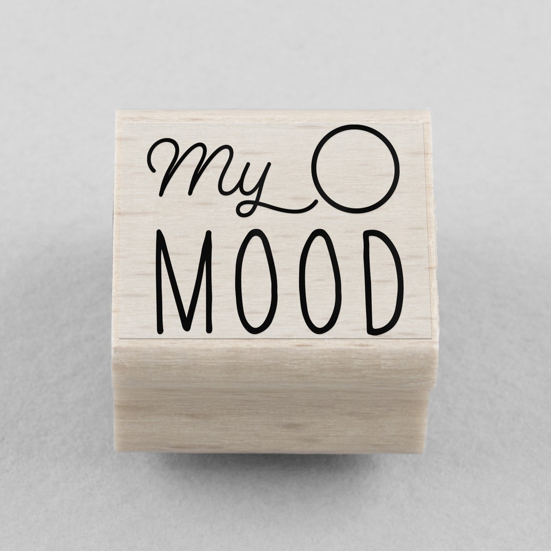 Rubber Stamp My Mood 25 X 20 Mm - Etsy
