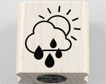 Rubber Stamp April Weather 30 x 35 mm