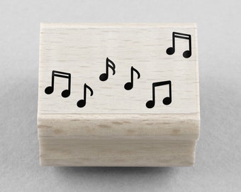 Rubber Stamp Musical Notes 25 x 15 mm