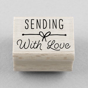 Rubber Stamp Sending With Love 30 x 20 mm