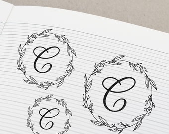 Initial Stamp In Different Sizes Design 35