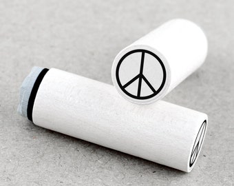 Mini Rubber Stamp Peace Symbol