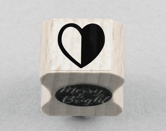 Rubber Stamp Heart 10 x 10 mm