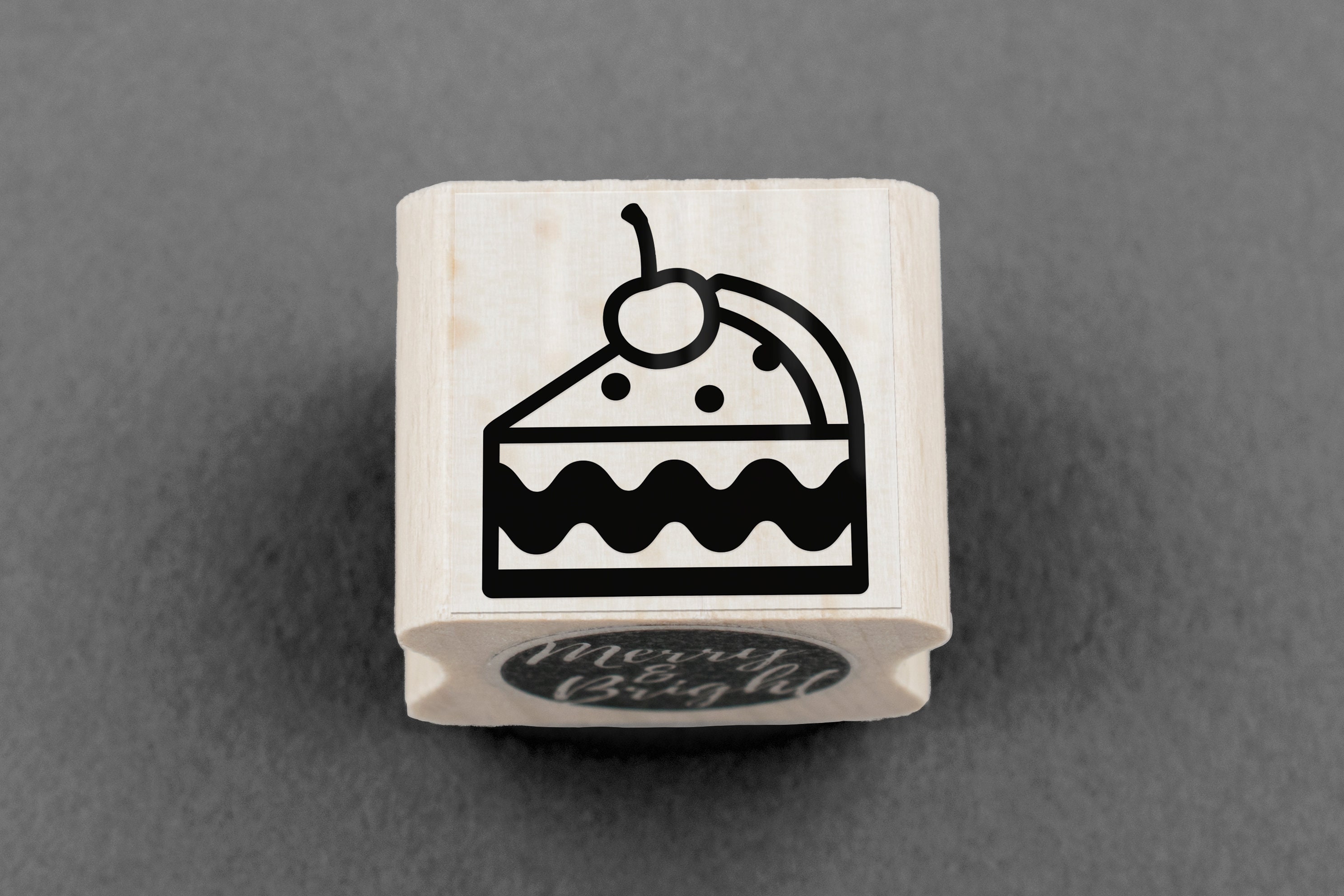 Rubber Stamp Cake 2 x 2 cm Etsy