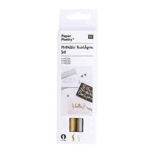 Metallic Brushpen Set Gold Silber Handlettering