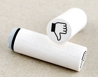 Mini Rubber Stamp Thumbs Down