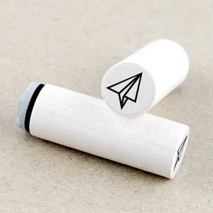 Mini Rubber Stamp Paper Plane