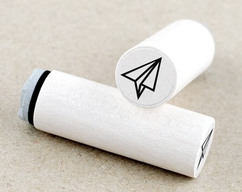 Mini Rubber Stamp Paper Plane