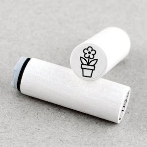 Fiore in vaso mini timbro