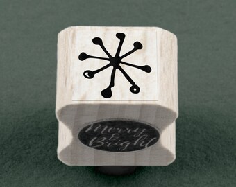 Rubber Stamp Snowflake 10 x 10 mm