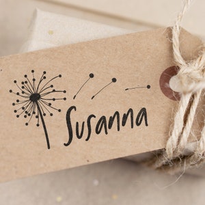 Kleiner Namens-Stempel Pusteblume Wedig x Vornamen
