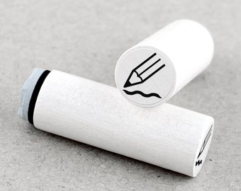 Mini Rubber Stamp Pencil