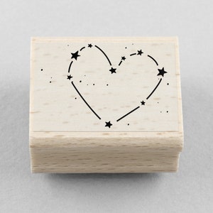 Stempel Sternbild Herz 35 x 25 mm