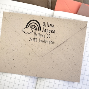 Petit tampon d'adresse Rainbow Moln jusqu'à 4 lignes