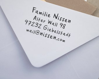 Text Stamp With Address In Different Sizes Design 51