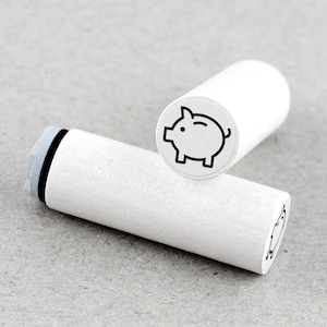 Mini Rubber Stamp Piggy Bank