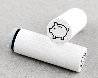 Mini Rubber Stamp Piggy Bank