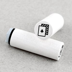Mini Rubber Stamp Playing Card Cross