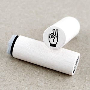 Mini Rubber Stamp Hand Gesture Two