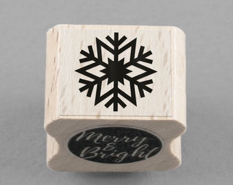 Rubber Stamp Snowflake 15 x 15 mm