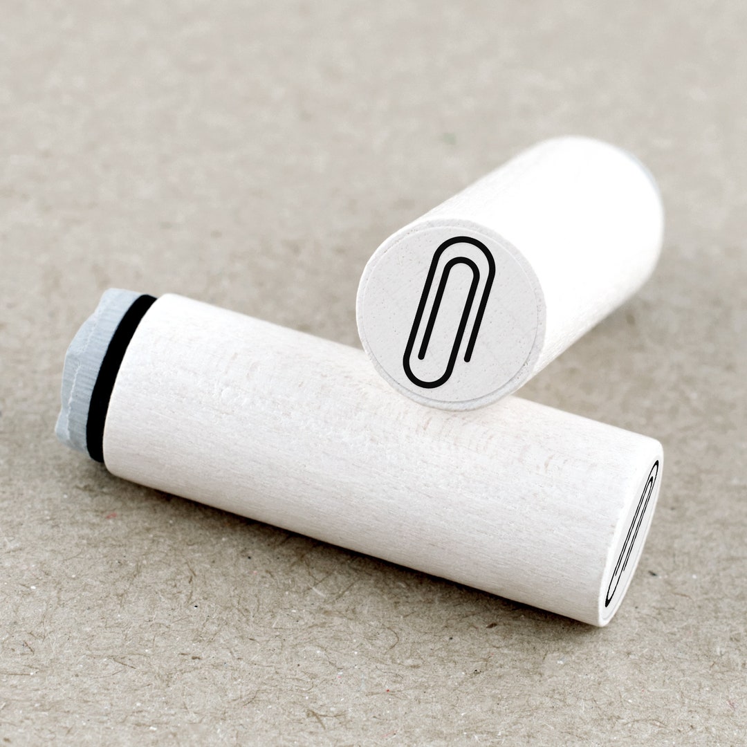 Mini Rubber Stamp Paper Clip - Etsy