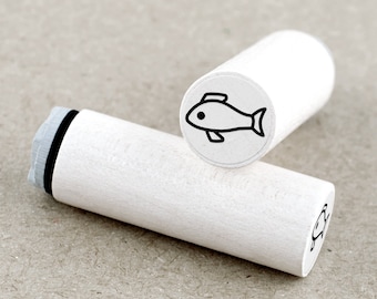Mini Rubber Stamp Fish