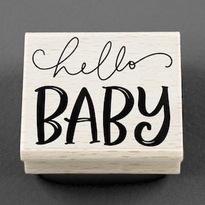 Rubber Stamp Hello Baby 45 x 35 mm