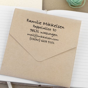 Textstempel mit Adresse in unterschiedlichen Größen Design 56