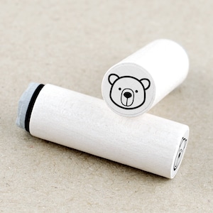 Mini Rubber Stamp Bear