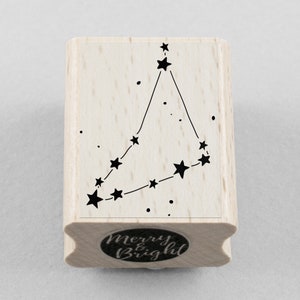 Timbro segno zodiacale Capricorno 25 x 35 mm