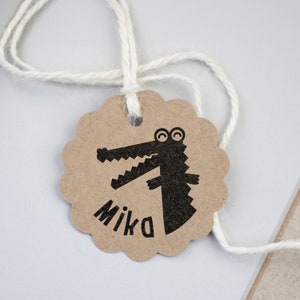 Kleiner runder Stempel Krokodile 30 mm x Vornamen